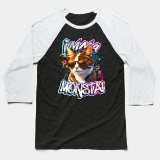 Imma Monsta! CAT | Blacktee | by Asarteon Baseball T-Shirt